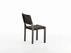 Artek Aalto stol 611, svart - svart/brun vävning