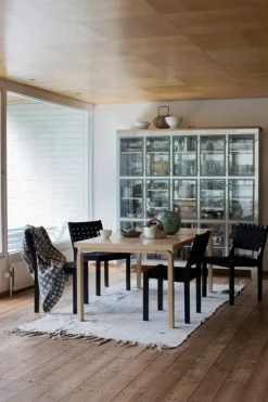 Artek Aalto stol 611, svart - svart vävning