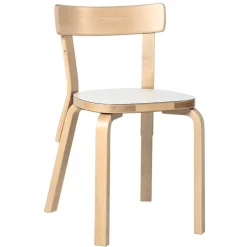 Artek Aalto stol 69, vitt laminat