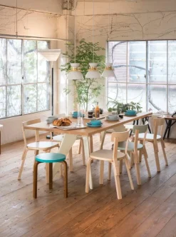 Artek Aalto stol 69, vitt laminat