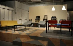 Artek Kiki lågt bord, 140 x 60 cm, svart - svart linoleum