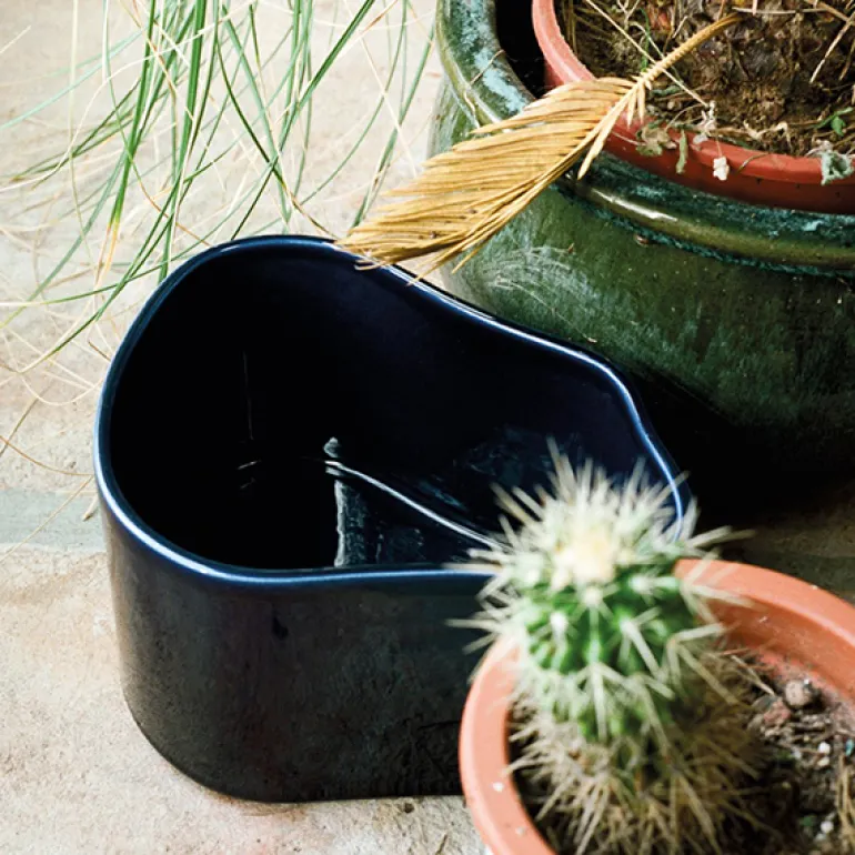 Artek Riihitie blomkruka A, stor, blåglansig