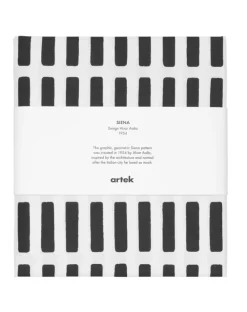 Artek Siena bomullstyg, 150 x 300 cm, vit - svart