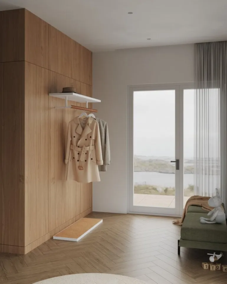 Asplund Belle klädhängare 120 cm, vit