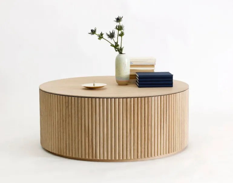 Asplund Grand Palais soffbord, vitbetsad ek