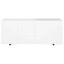 Asplund Kilt förvaringsmöbel, 137 cm, vit - rökt ek