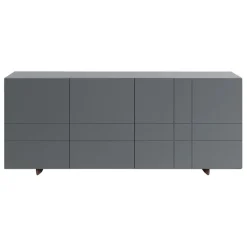 Asplund Kilt förvaringsmöbel, 137 cm, stormgrå - rökt ek