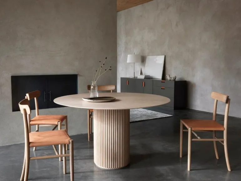 Asplund Palais Royal matbord, vitbetsad ek