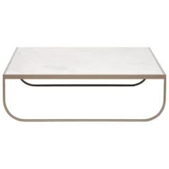 Asplund Tiki soffbord, 90 cm, lågt, nougat - Carrara