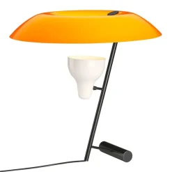 Astep Model 548 bordslampa, mörk polerad mässing - orange