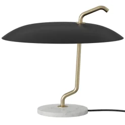Astep Model 537 bordslampa, mässing - svart - vit marmor
