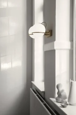 Astep Model 237/2 vägglampa, 14 cm, champagne