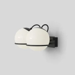 Astep Model 237/2 vägglampa, 14 cm, svart