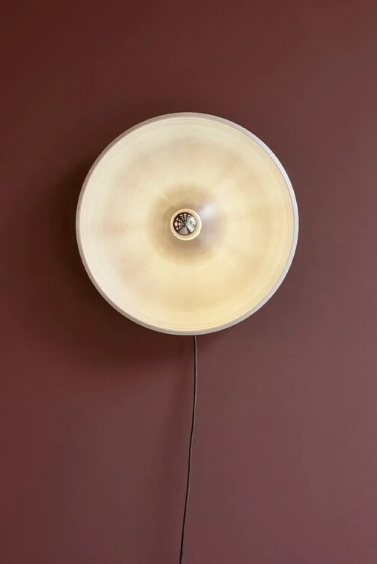 Astep Model 262 vägglampa, strömbrytare, satinerad aluminium
