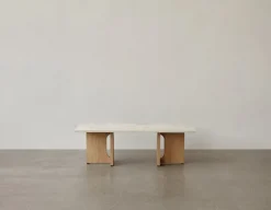 Audo Copenhagen Androgyne soffbord, ek - Kunis Breccia-sten, sand