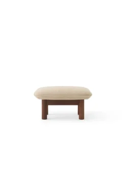 Audo Copenhagen Brasilia fotpall, valnöt - Bouclé 02