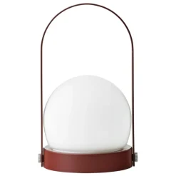 Audo Copenhagen Carrie bärbar bordlampa, utomhus, bränd röd