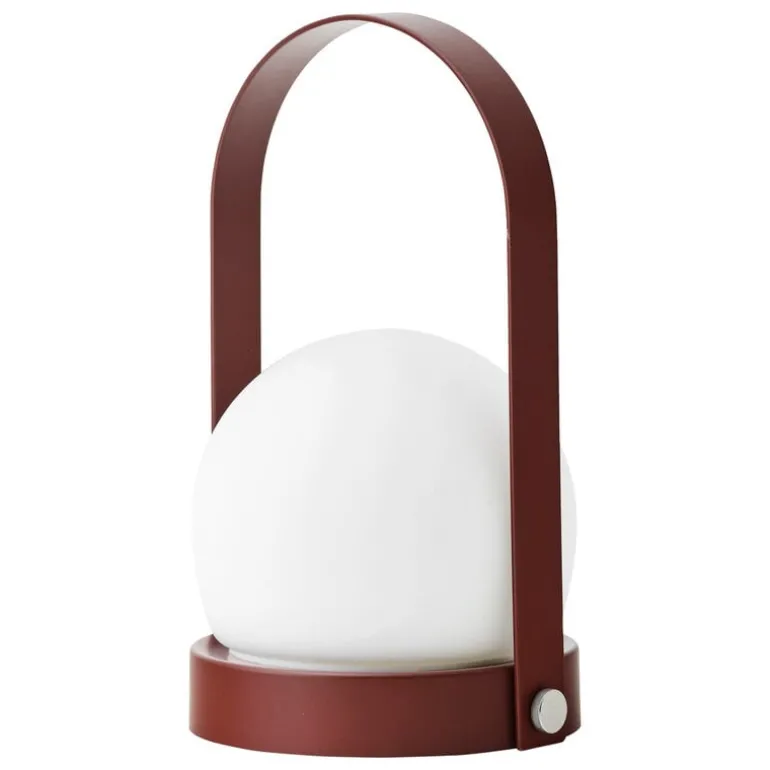 Audo Copenhagen Carrie bärbar bordlampa, utomhus, bränd röd