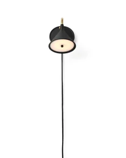 Audo Copenhagen Cast Sconce vägglampa med diffusor, dimbar, svart - mässing