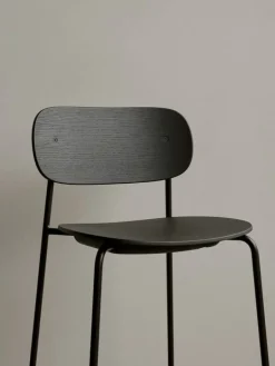 Audo Copenhagen Co barstol 75,5 cm, svart stål - svart ek