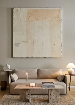 Audo Copenhagen Corbel hylla, mörkbetsad ek - Carrara-marmor