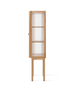 Audo Copenhagen Curiosity skåp, högt, ek - glas