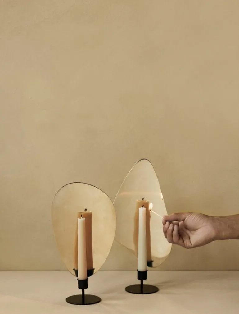 Audo Copenhagen Flambeau ljusstake, 34 cm, svart - mässing