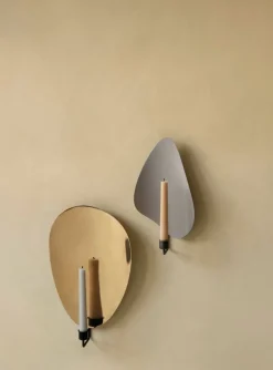 Audo Copenhagen Flambeau väggkandelaber, 40 cm, svart - mässing