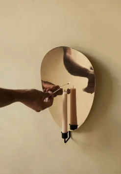 Audo Copenhagen Flambeau väggkandelaber, 40 cm, svart - mässing