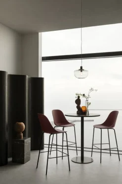 Audo Copenhagen Harbour barstol 73 cm, röd - svart stål