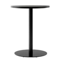 Audo Copenhagen Harbour Column matbord, 60 cm, svart bas - svartbetsad ek
