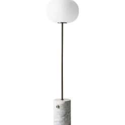 Audo Copenhagen JWDA golvlampa, vit marmor - bronserad mässing