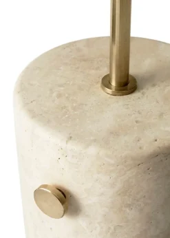 Audo Copenhagen JWDA golvlampa, travertin - borstad mässing