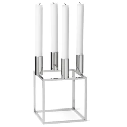 Audo Copenhagen Kubus 4 ljushållare, nickel