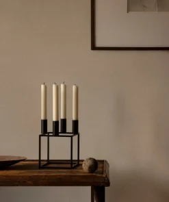Audo Copenhagen Kubus 4 ljushållare, svart