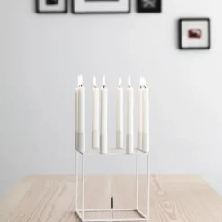 Audo Copenhagen Kubus 8 ljushållare, vit