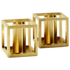 Audo Copenhagen Kubus Micro ljushållare, 2 st., guldpläterad