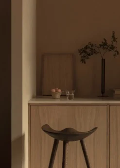 Audo Copenhagen ML42 barstol, 77 cm, brunoljad ek - stål