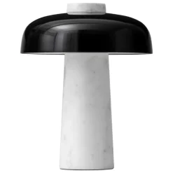 Audo Copenhagen Omvänd bordslampa, svart - carrara marmor