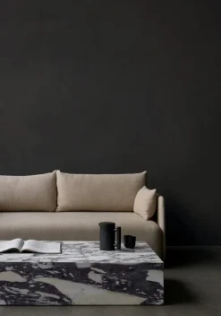 Audo Copenhagen Plinth bord, lågt, Calcatta Viola-marmor