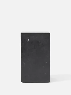 Audo Copenhagen Plinth högt bord, svart Marquina-marmor