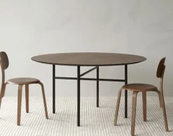 Audo Copenhagen Snaregade runt bord, 120 cm, mörkbetsad ek