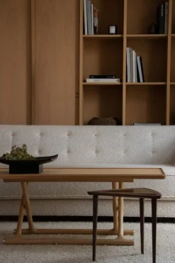 Audo Copenhagen Umanoff Nesting sidobord, valnöt - svart