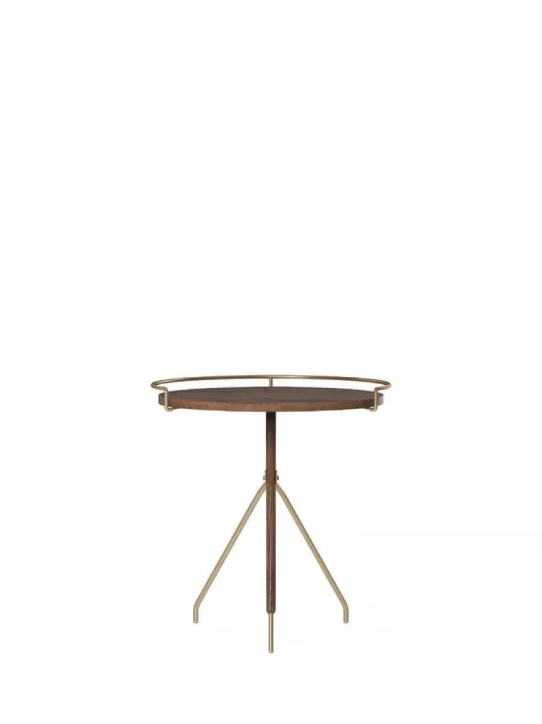 Audo Copenhagen Umanoff sidobord, 45 cm, valnöt - borstad mässing