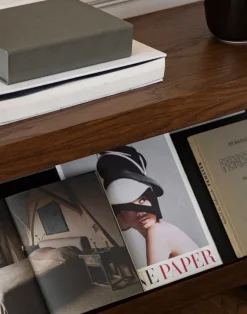 Audo Copenhagen Zet förvaringssystem, H114, svart stål - mörk betsad ek