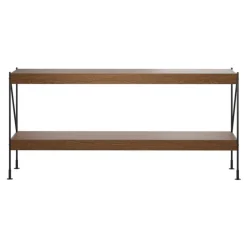 Audo Copenhagen Zet förvaringssystem, H70, svart stål - mörk betsad ek