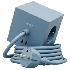 Avolt Square 1 USB-C förlängningssladd, 1,8 m, hajblå
