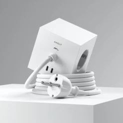 Avolt Square 1 USB-C förlängningssladd, 1,8 m, opalvit, Avolt x Martinelli Luce