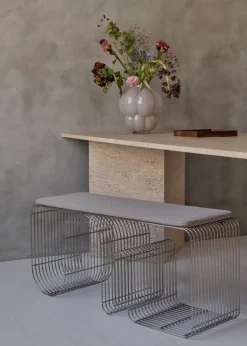 AYTM Curva bänk, silver