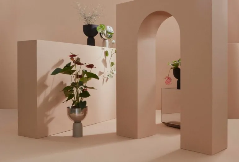 AYTM Torus blomkruka, S, silver - taupe